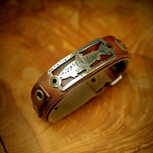 Sight Line Provisions Lost Cast Collection Trout 2.0 Stargazer Bracelet in Horween Brown